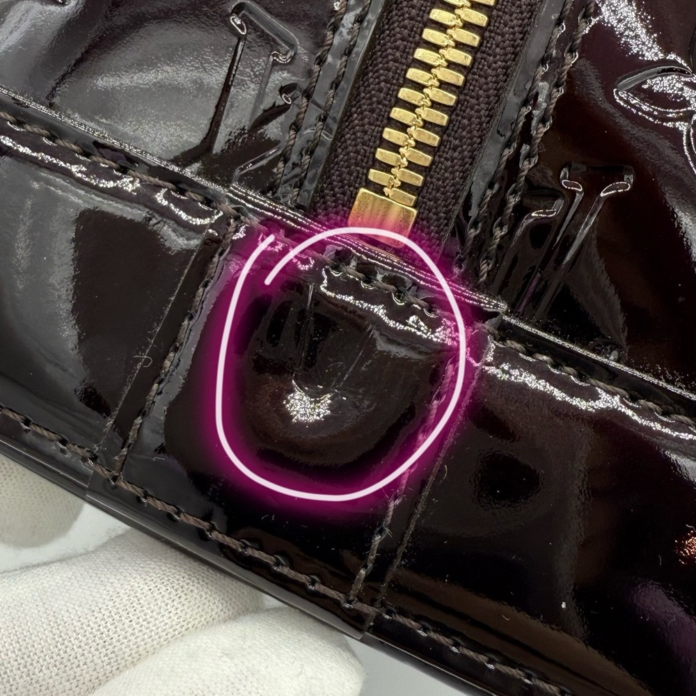 ❌SOLD❌Authentic NEW Louis Vuitton Dark purple Vernis Alma GM - Picture 17 of 17